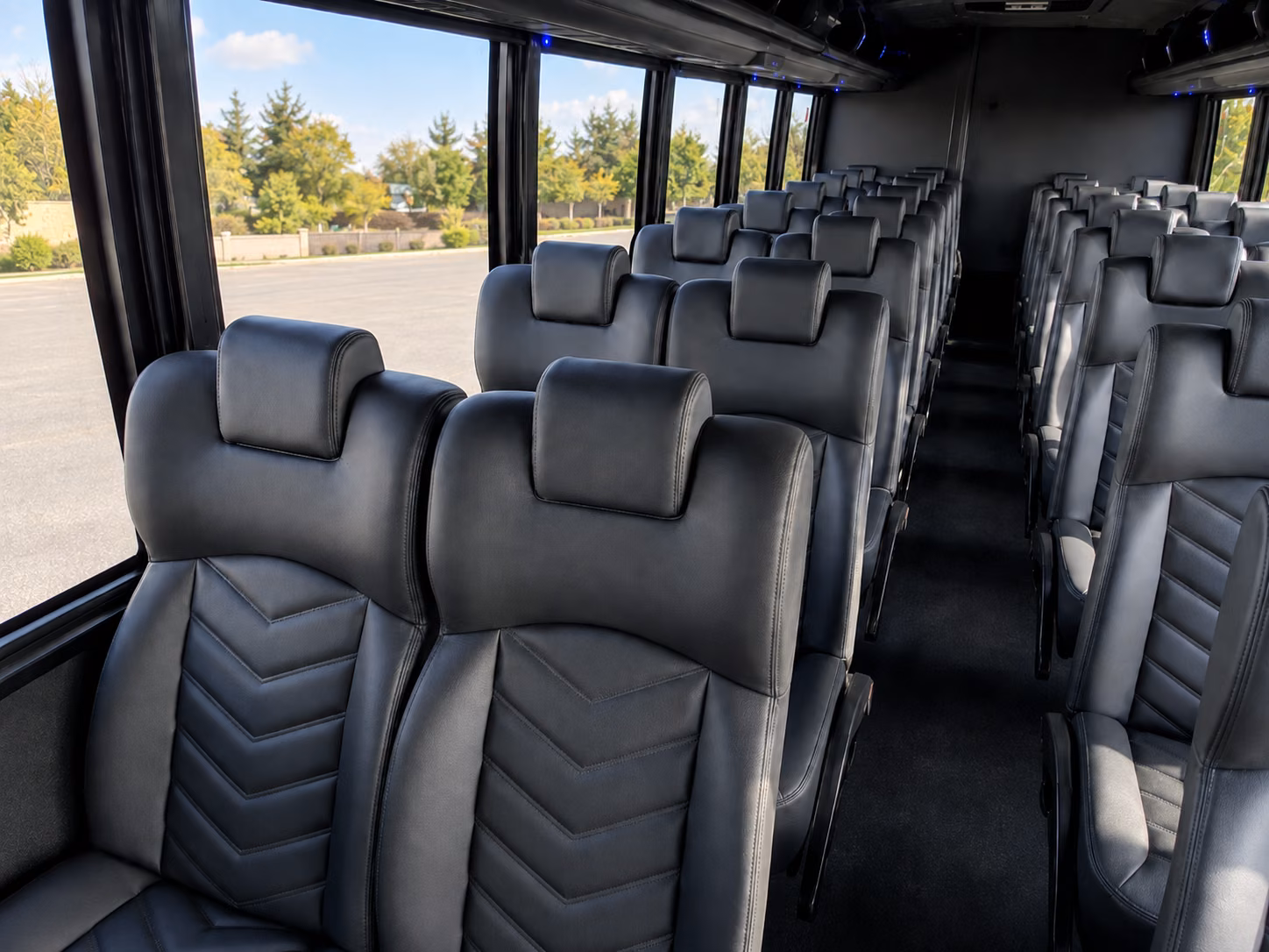 eugene 18 passenger minibus inside