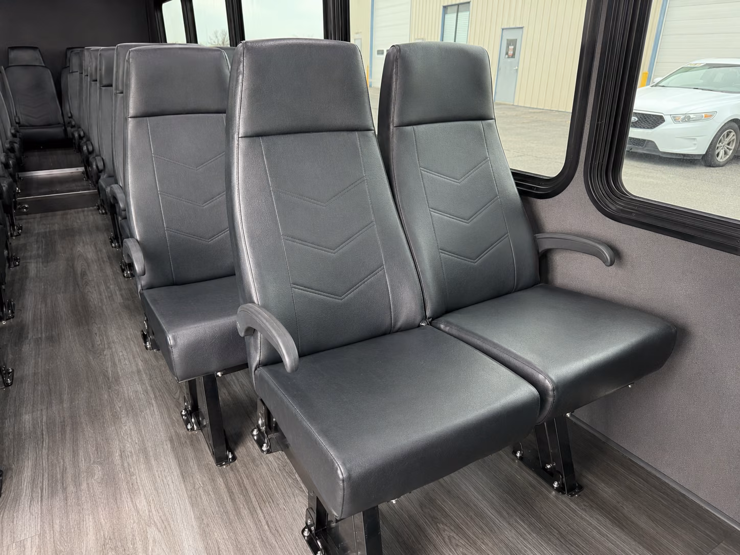 eugene 20 passenger minibus inside