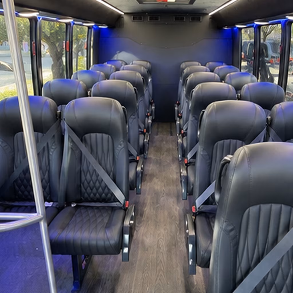 eugene 28 passenger minibus interior