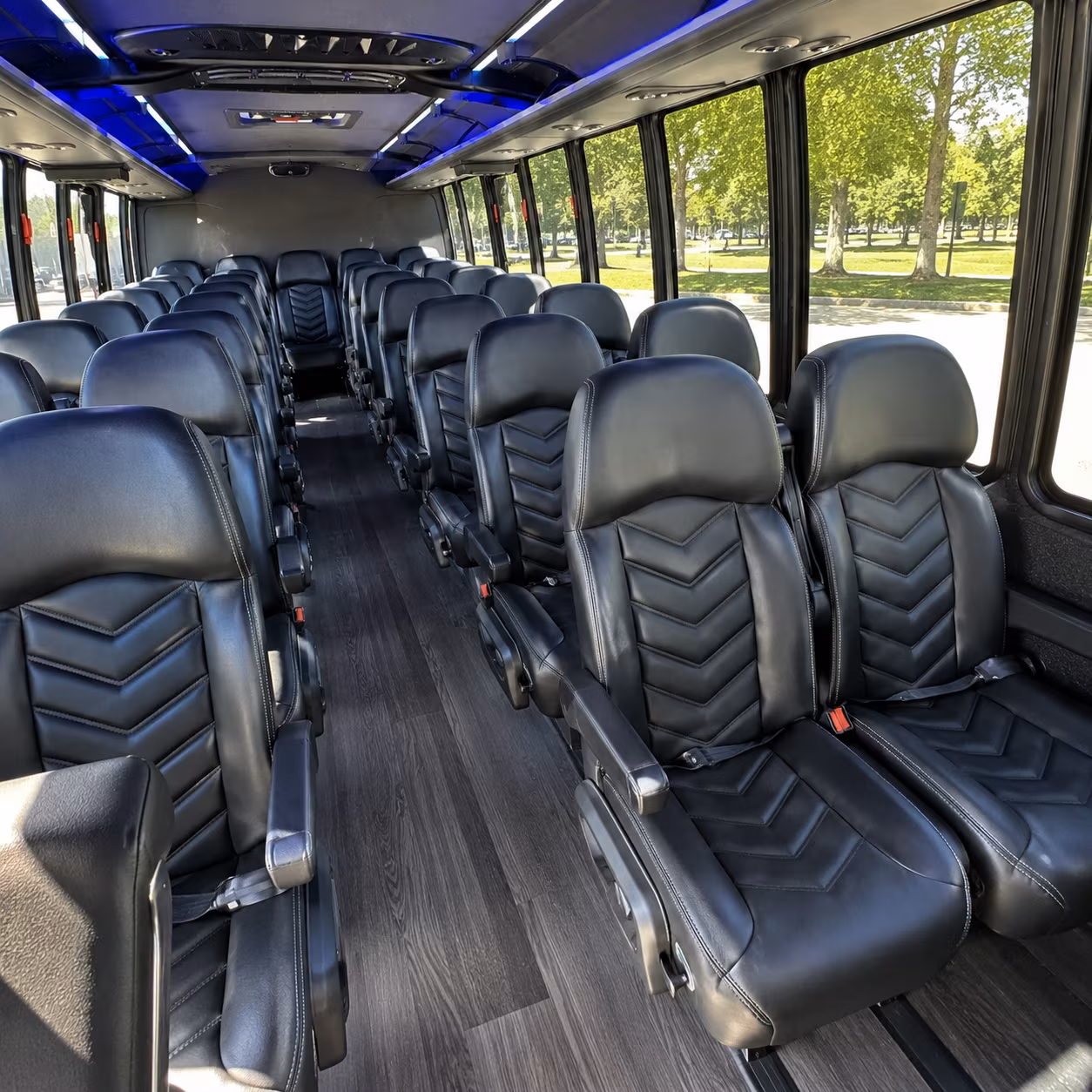 eugene 30 passenger minibus inside