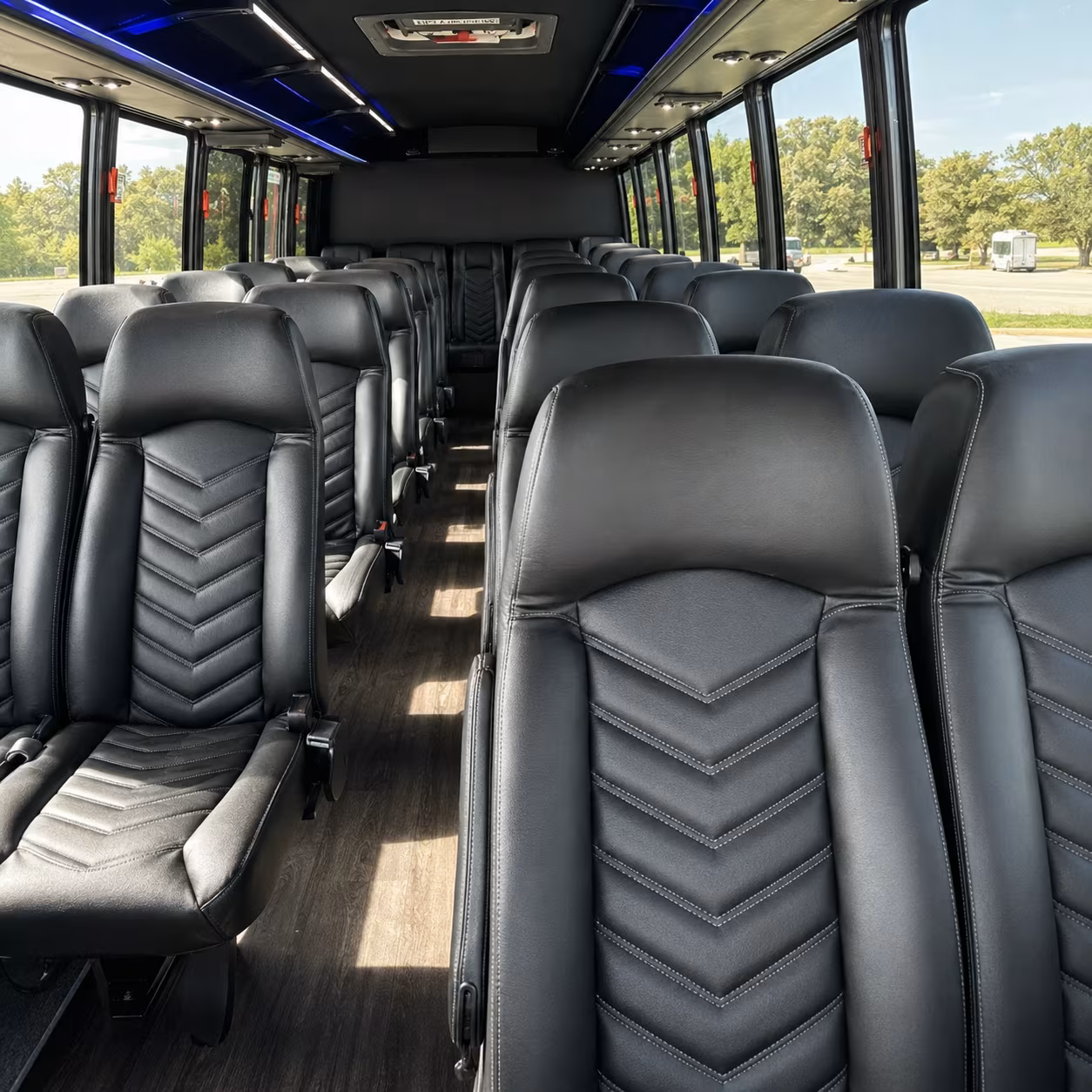eugene 35 passenger minibus inside