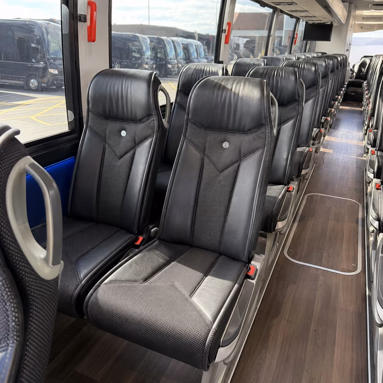 eugene 40 passenger charter bus interior