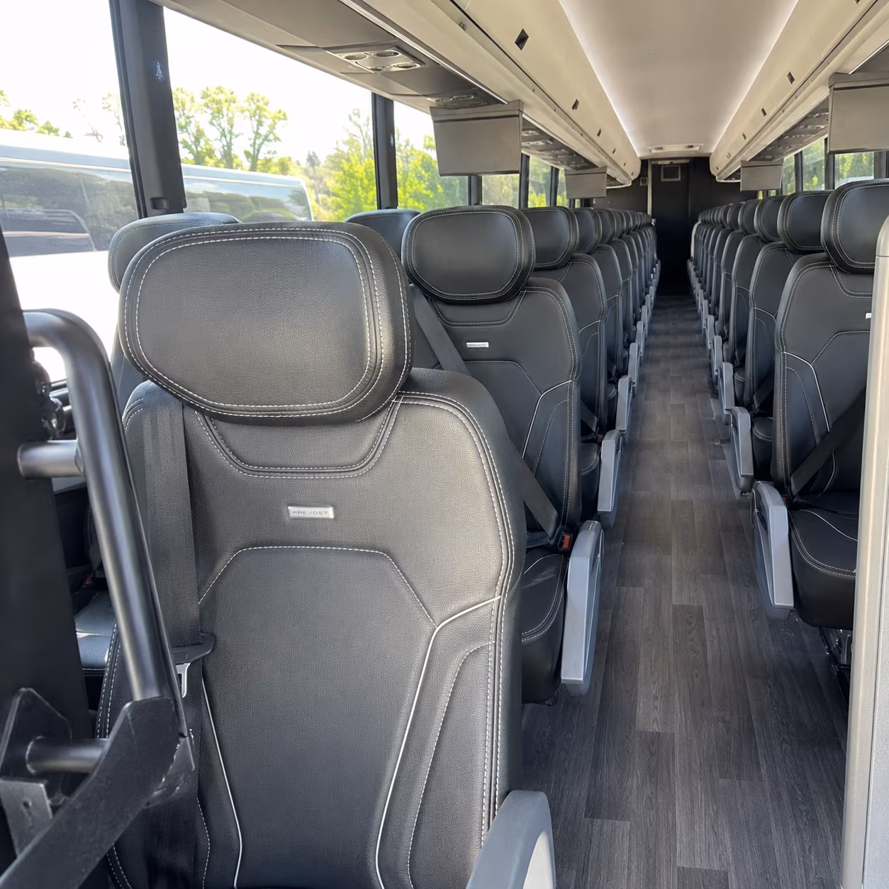 eugene 47 passenger charter bus interior