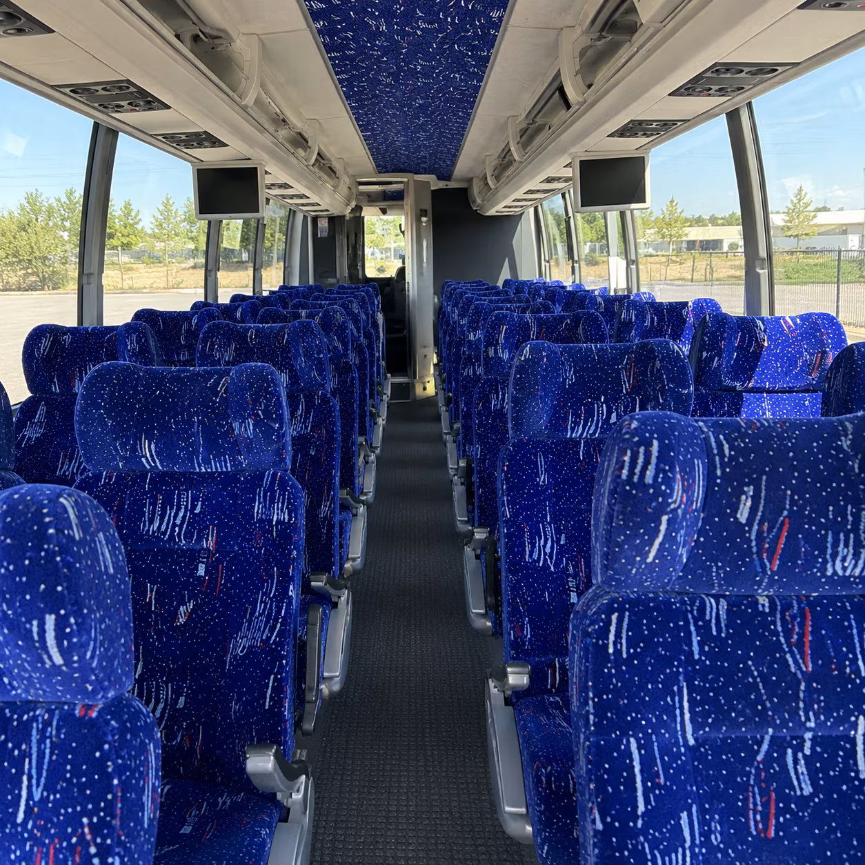 eugene 54 passenger charter bus interior