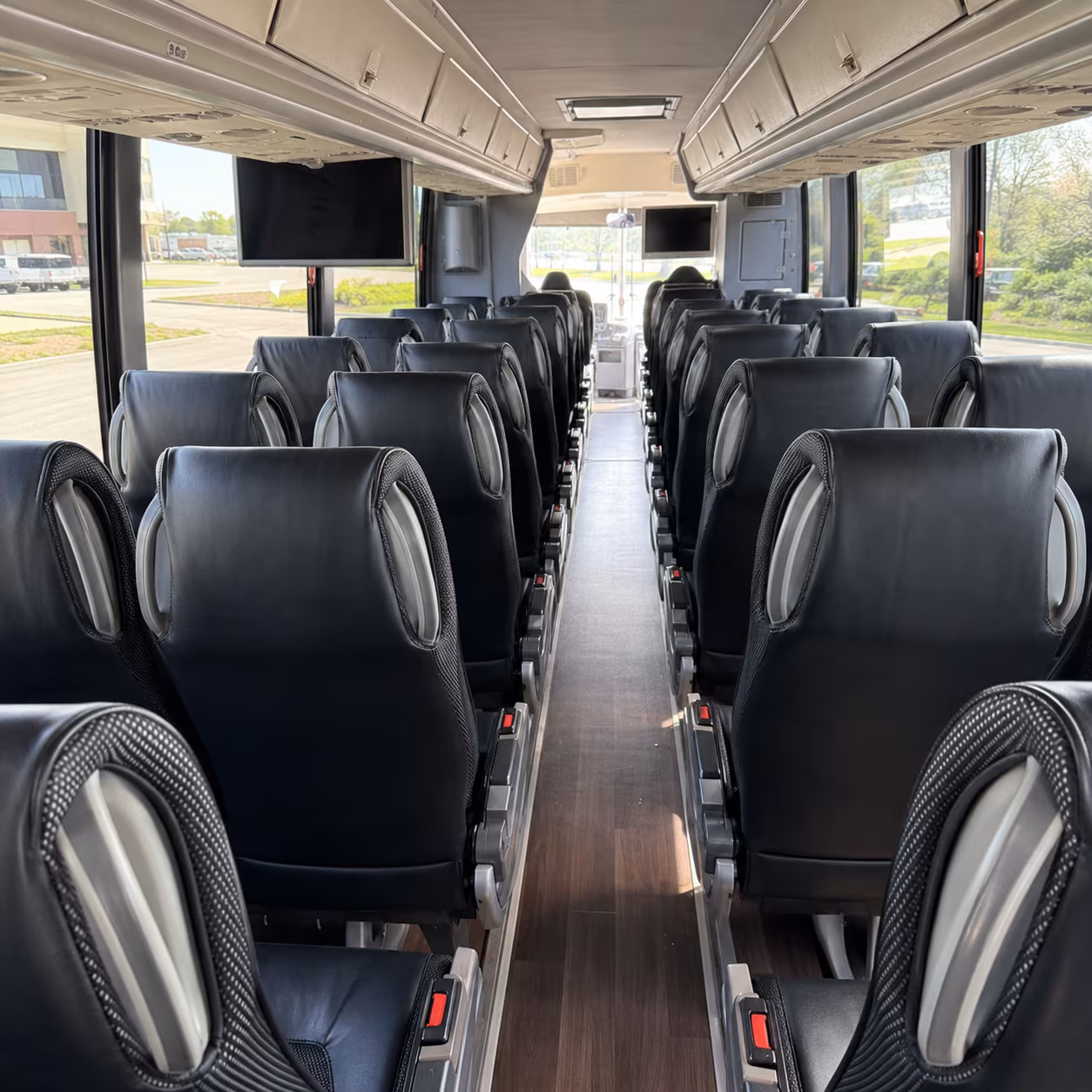 eugene 56 passenger charter bus inside