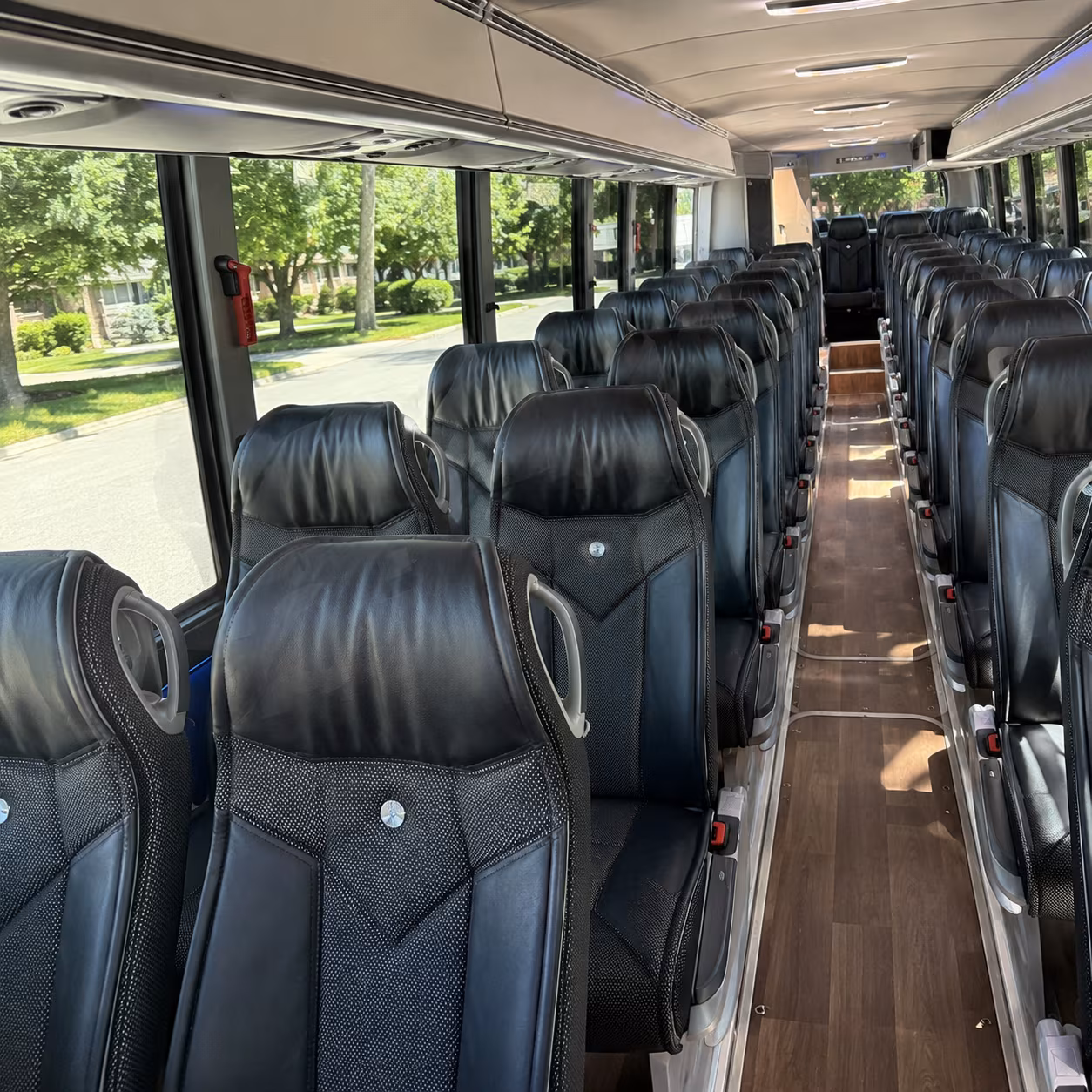 eugene charter bus inside
