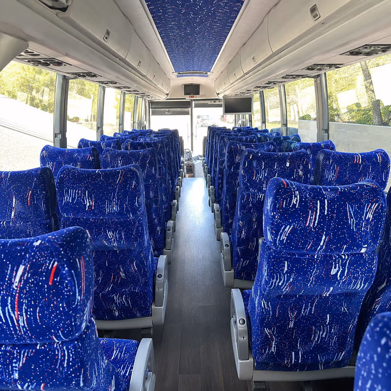eugene charter bus interior